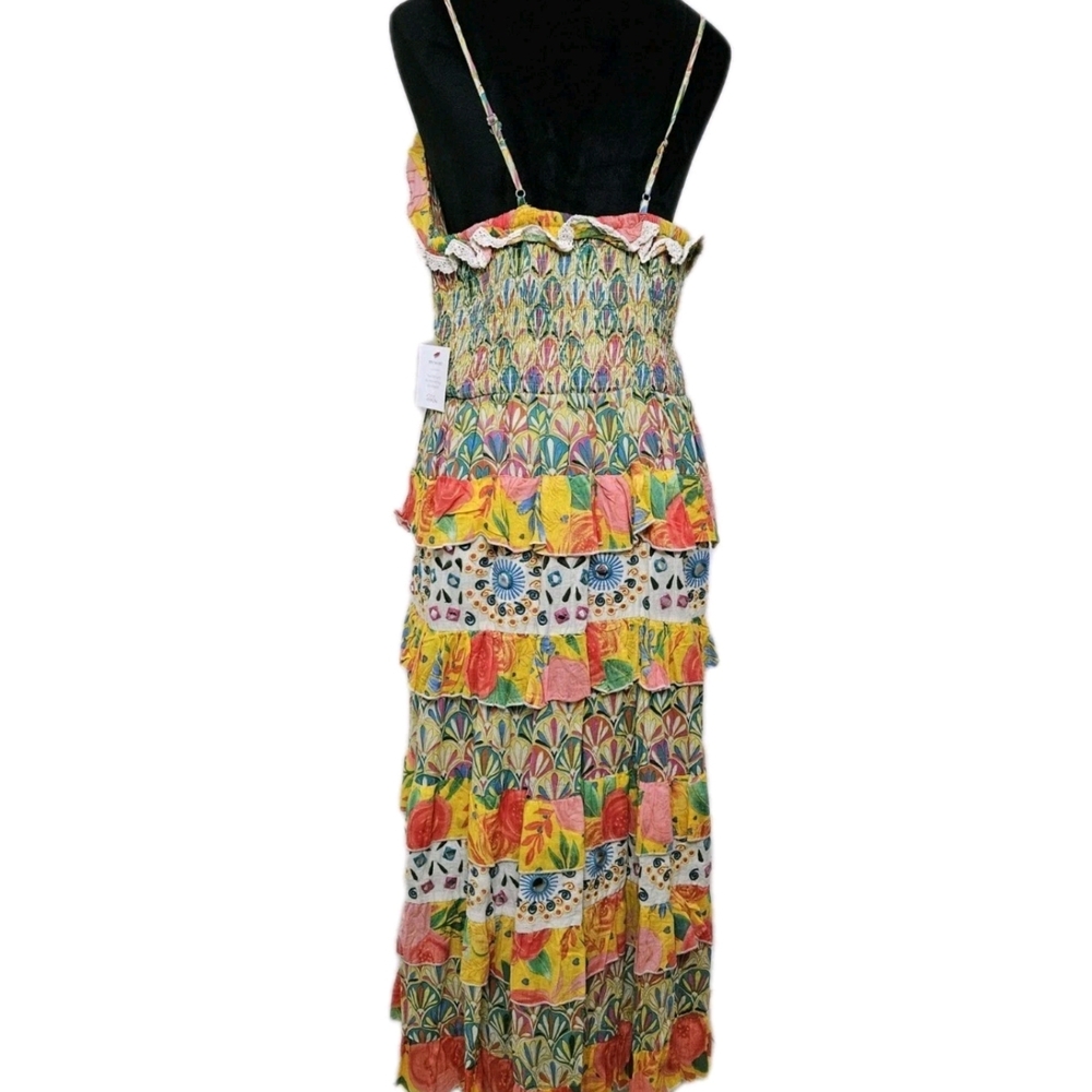NWT- Beatnik Philosophy Colorful Mirrored Tiered Dress-Size Medium - Picture 10 of 17
